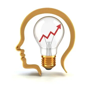 Idea for improvement, 3d render Stock Illustration