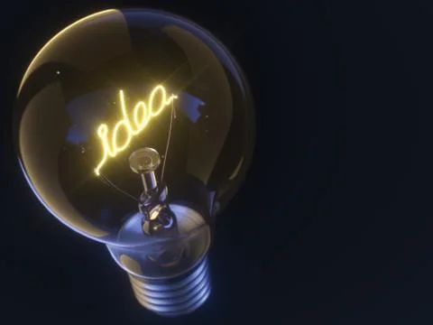 Idea Incandescent Light Bulb Stock Illustration