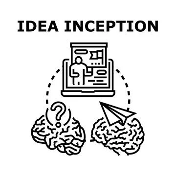 Idea inception developing creative business solution concept Stock Illustration