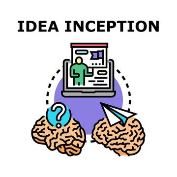 Idea inception developing creative business solution concept Stock Illustration