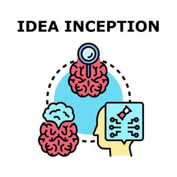 Idea inception process transforming thoughts into innovation Stock Illustration