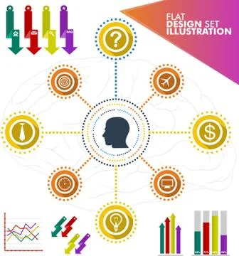 Idea Infographic Business Vector Set Stock-Illustration