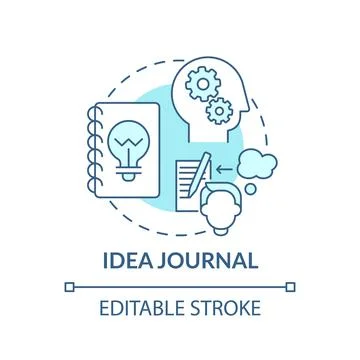 Idea journal blue concept icon イラスト素材