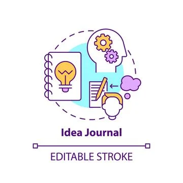 Idea journal concept icon Illustrazione stock