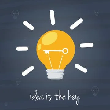 Idea is the key. Conceptual Vector Illustration Stock Illustration
