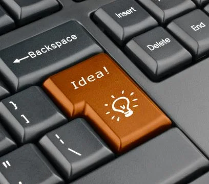 Idea keyboard button Stock Photos