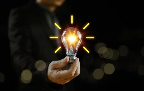 Idea knowledge and education solution concept. Innovative digital technology. Stock Photos