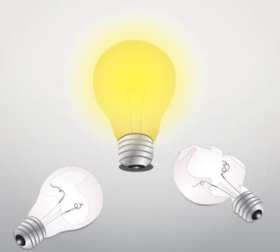 Idea lamp Ilustração Stock