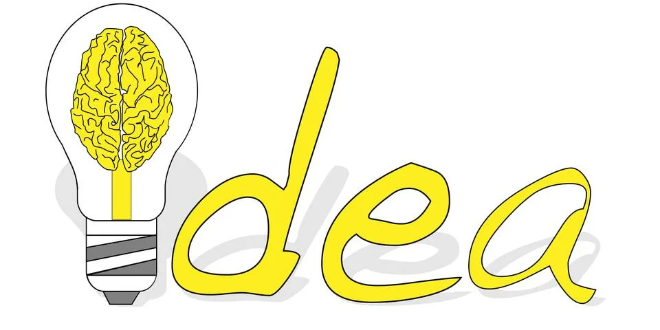Idea lamp isolated Stock Illustration