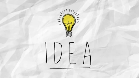 Idea lamp paper animation 動画素材 89251793