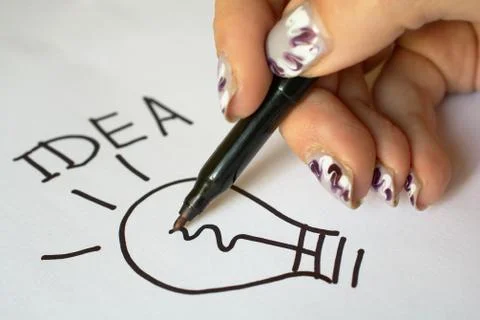 Idea lamp Stock Photos
