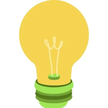 Idea lamp vector light bulb icon solution symbol 库存插图