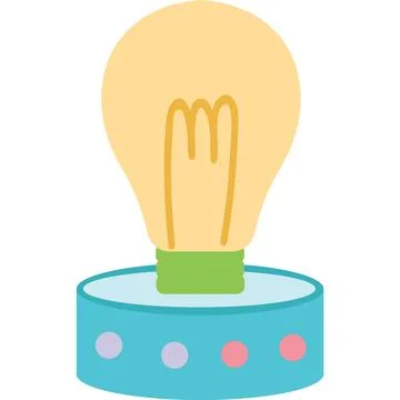 Idea lamp vector light bulb icon solution symbol Stock Illustration