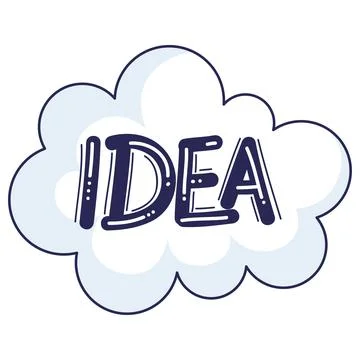 Idea lettering in cloud イラスト素材