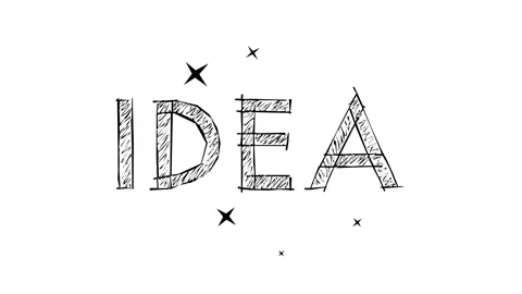 Idea Letters Scribble Animation. Stock Footage 172238864
