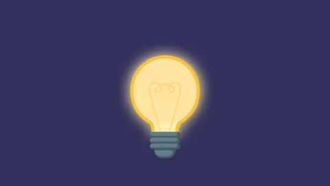 Idea Light Bulb Animation Stock Footage 313783048