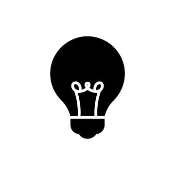 Idea Light Bulb Daily Routine Icon Stock Illustration