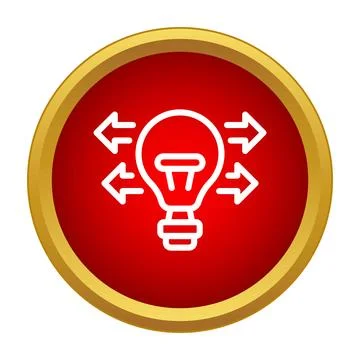 Idea light bulb generating multiple directions concept Stock Illustration