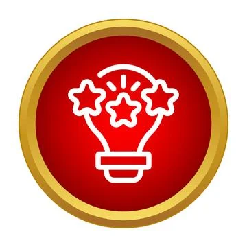 Idea light bulb generating stars innovation concept Illustrazione stock