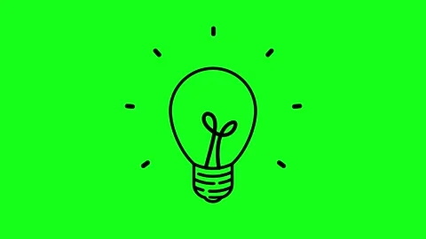 Idea light bulb icon animated idea light icon 2d cartoon green screen 4k lo.. Stock Footage 295111358