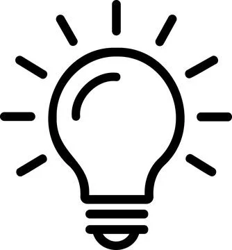 Idea light bulb icon for smart business solution Stock Illustration