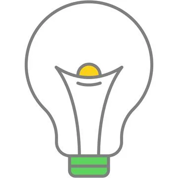 Idea light bulb icon vector electric lamp Stock Illustration