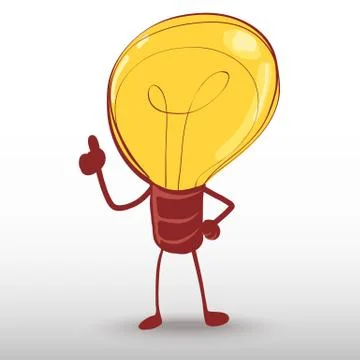 Idea light bulb man Stock Illustration