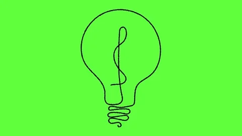 Idea Light Bulb Single Line Drawing Animation Stock Footage 322103965