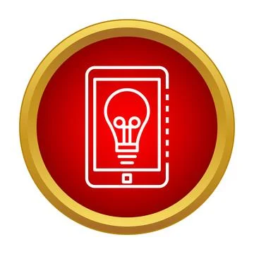 Idea light bulb on tablet screen concept Stock Illustration