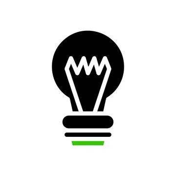 Idea Lightbulb Icon. Concept of Innovation, Creativity, and Inspiration. Stock Illustration