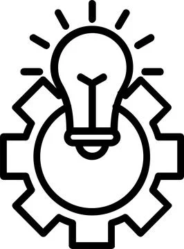 Idea Line Icon Design Stock Illustration
