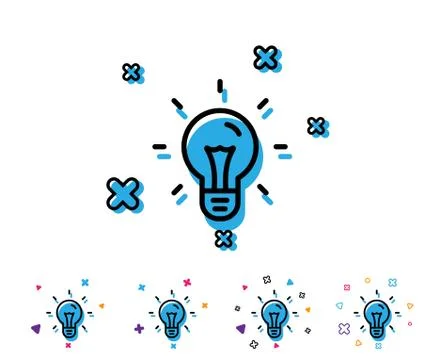 Idea line icon. Light bulb sign. Stock Illustration