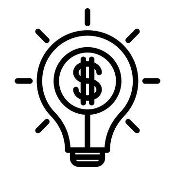 Idea line icon vector illustration isolated on white background Illustrazione stock