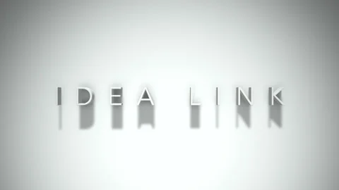 idea link 3D title animation with shadow... | Stock Video | Pond5