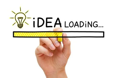 Idea Loading Bar Concept 스톡 사진