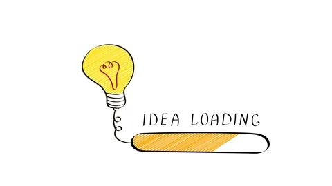 Idea loading bar with light bulb. Innovation or thinking animation concept Stock Footage 103329760