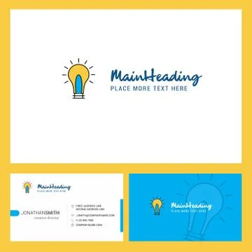 Idea  Logo design with Tagline &amp; Front and Back Busienss Card Template. Vecto イラスト素材
