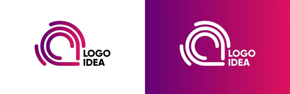 Idea Logo Template Design Vector. idea logotype for company line vector modern Stock Illustration