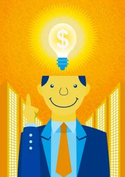 The idea to make money vector illustration Stock Illustration