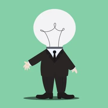 Idea man character Stock Illustration