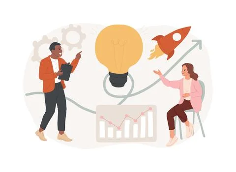 Idea management isolated concept vector illustration. Stock Illustration