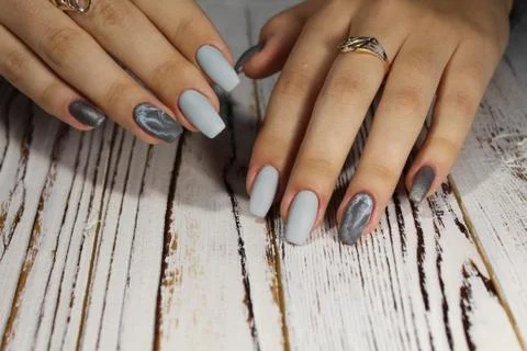 Idea for manicure Stock Photos