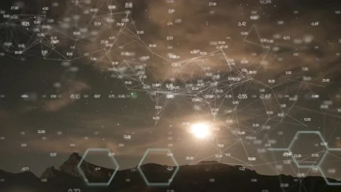 The idea of mathematical analysis of data in the study of the region and space Stock Footage 170257330