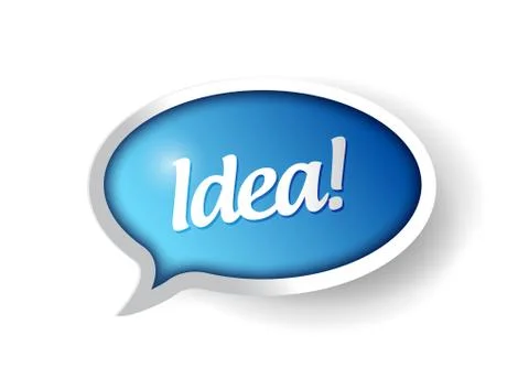 Idea message bubble illustration design Stock Illustration