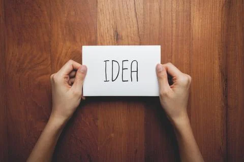 Idea message concept on paper Stock Photos