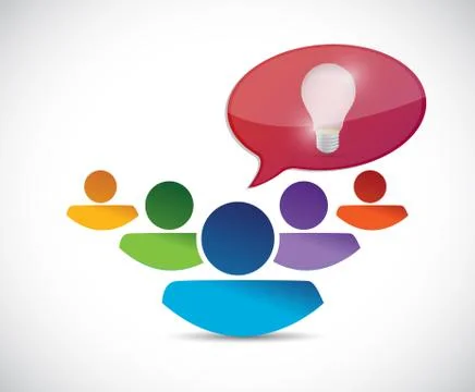Idea message people illustration design Stock Illustration