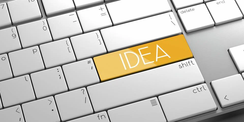 Idea - modern computer keyboard - 3D illustration イラスト素材
