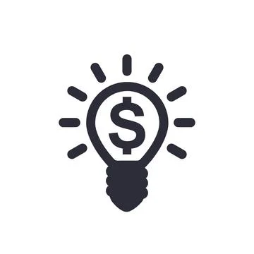 Idea is money icon Stock Illustration