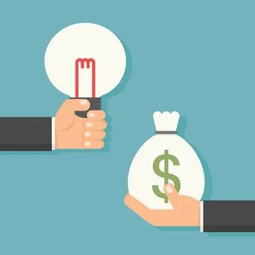 Idea to money Stock Illustration