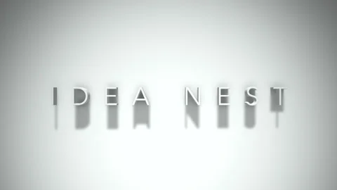 Idea nest 3D title animation with shadows on a white background Video stock 297669682